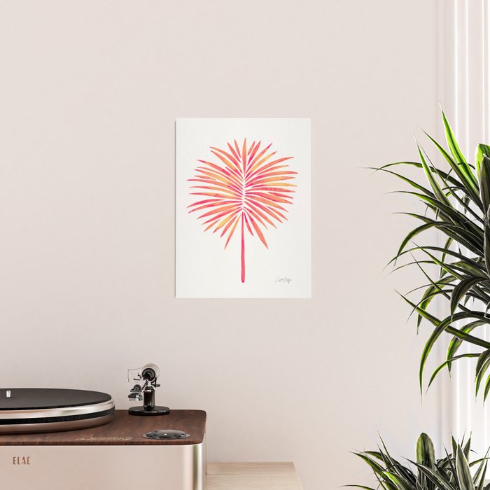 Tropical Fan Palm - Pink Palette Poster Gallery Image 2