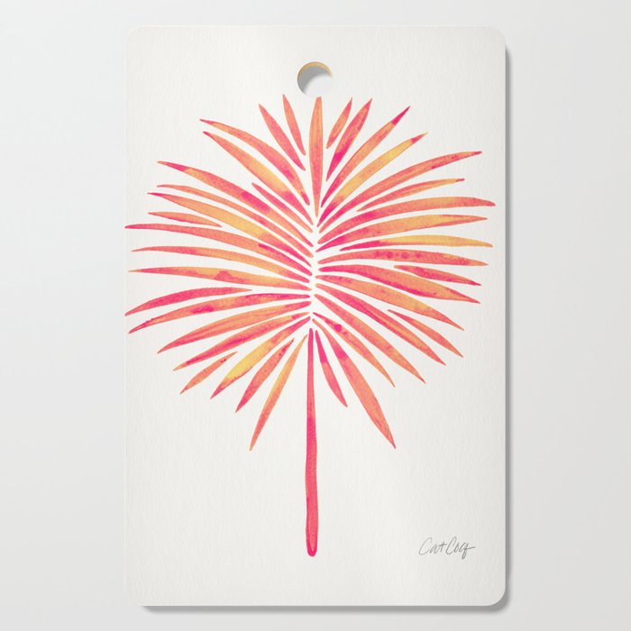 Tropical Fan Palm - Pink Palette Cutting Board Gallery Image 1