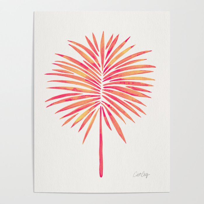 Tropical Fan Palm - Pink Palette Poster Gallery Image 4