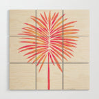Tropical Fan Palm - Pink Palette Wood Wall Art Gallery Image 1