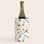 Lemon Berries and Cherries Watercolor Pattern Wine Chiller Gallery Image 1
