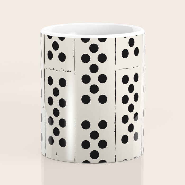 Dominos Pattern - monochrome hand-drawn  Coffee Mug Gallery Image 4