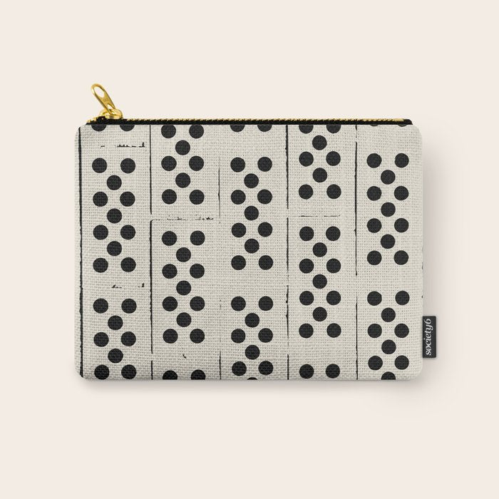 Dominos Pattern - monochrome hand-drawn  Carry All Pouch Gallery Image 1