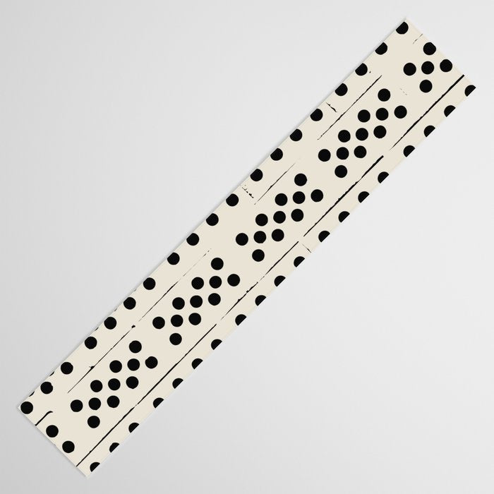 Dominos Pattern - monochrome hand-drawn  Table Runner Gallery Image 3
