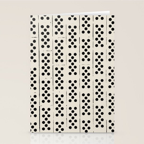 Dominos Pattern - monochrome hand-drawn  Stationery Card Gallery Image 2