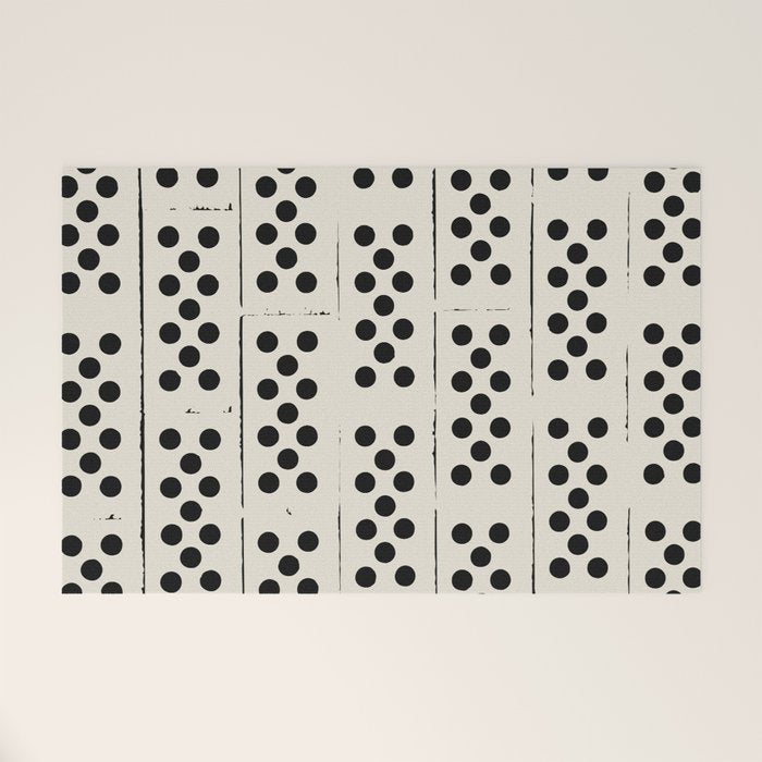 Dominos Pattern - monochrome hand-drawn  Welcome Mat Gallery Image 1