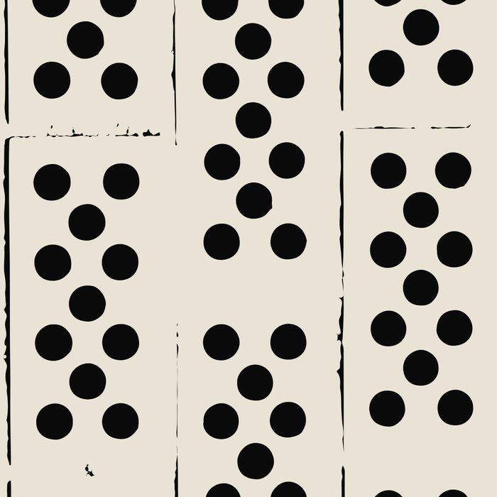 Dominos Pattern - monochrome hand-drawn  Coffee Mug Gallery Image 2