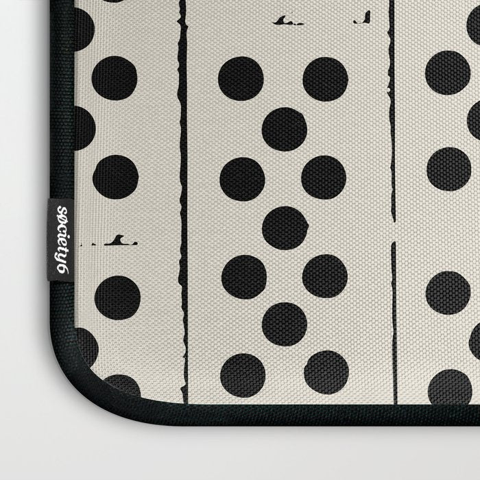 Dominos Pattern - monochrome hand-drawn  Laptop Sleeve Gallery Image 3