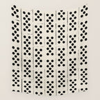 Dominos Pattern - monochrome hand-drawn  Wall Tapestry Gallery Image 4