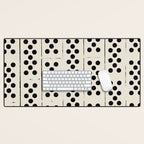 Dominos Pattern - monochrome hand-drawn  Desk Mat Gallery Image 1