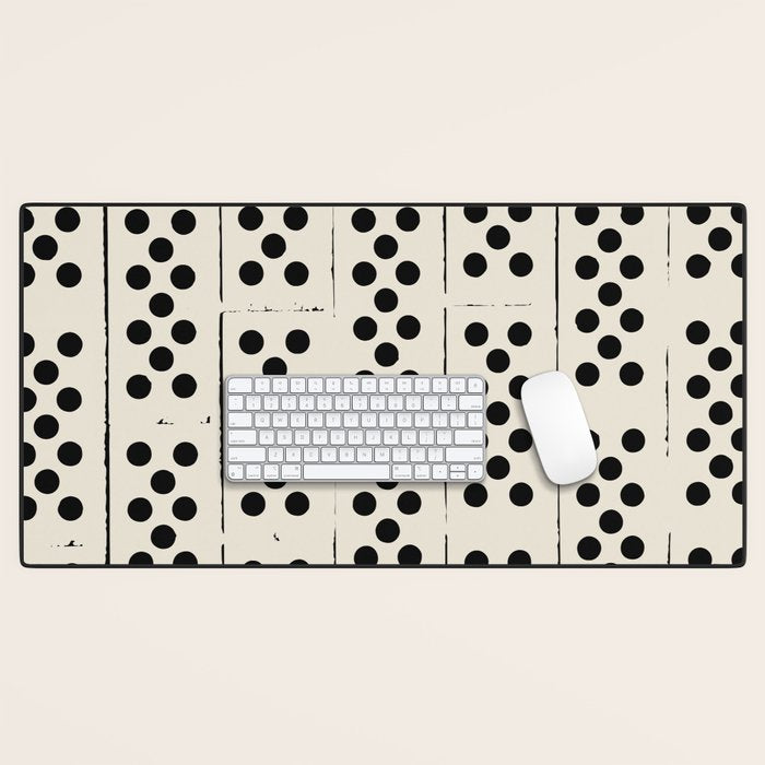 Dominos Pattern - monochrome hand-drawn  Desk Mat Gallery Image 1