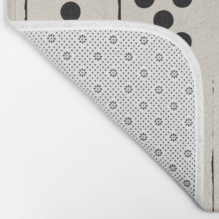 Dominos Pattern - monochrome hand-drawn  Bath Mat Gallery Image 2