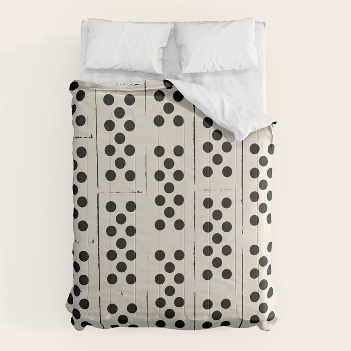 Dominos Pattern - monochrome hand-drawn  Comforter Gallery Image 1