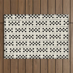 Dominos Pattern - monochrome hand-drawn  Outdoor Rug Gallery Image 1