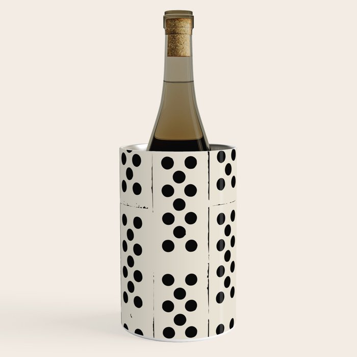 Dominos Pattern - monochrome hand-drawn  Wine Chiller Gallery Image 1