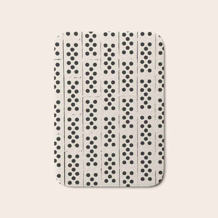 Dominos Pattern - monochrome hand-drawn  Bath Mat Gallery Image 1
