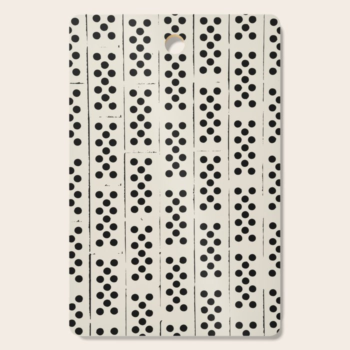 Dominos Pattern - monochrome hand-drawn  Cutting Board Gallery Image 1