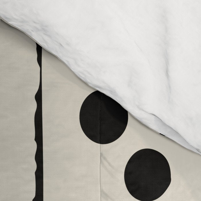 Dominos Pattern - monochrome hand-drawn  Comforter Gallery Image 4