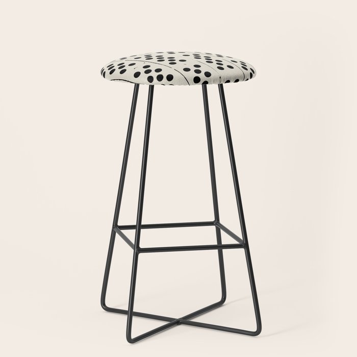Dominos Pattern - monochrome hand-drawn  Stool Gallery Image 1
