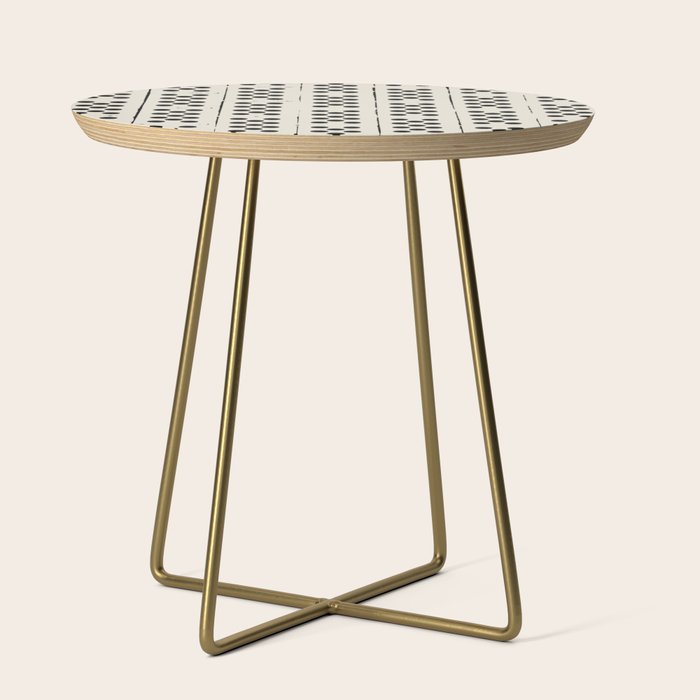 Dominos Pattern - monochrome hand-drawn  Side Table Gallery Image 1