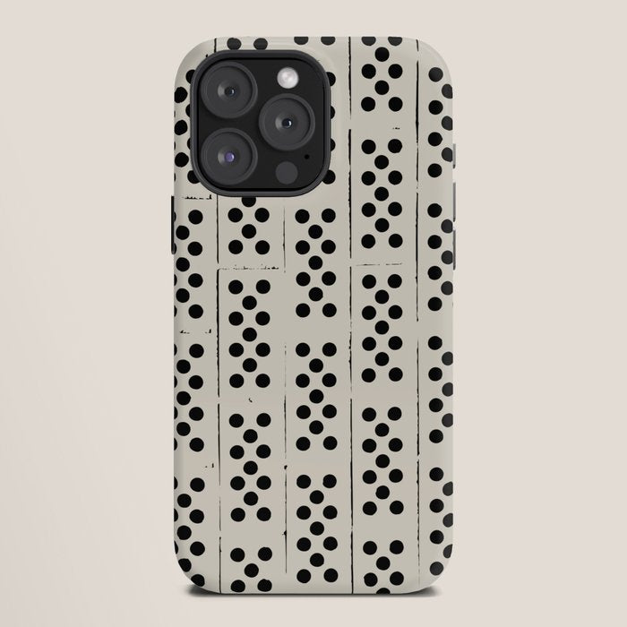 Dominos Pattern - monochrome hand-drawn  iPhone Case Gallery Image 12