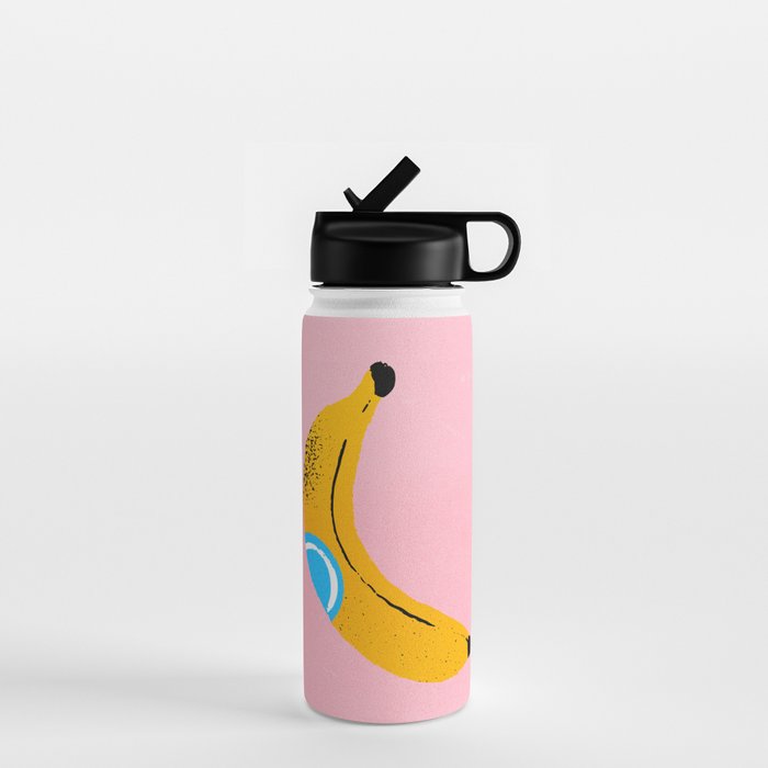 Banana Pop Art Water Bottle Gallery Image 1