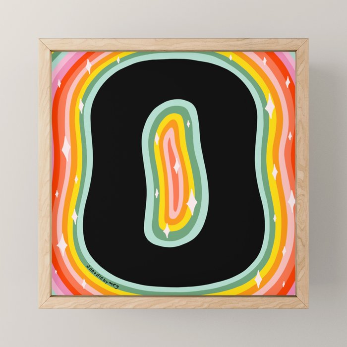 Rainbow O Mini Art Print Gallery Image 1