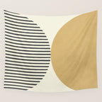 Semicircle Stripes - Gold Wall Tapestry Gallery Image 4
