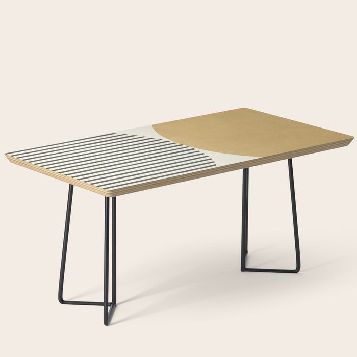 Semicircle Stripes - Gold Coffee Table Gallery Image 1