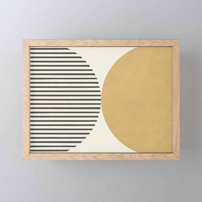 Semicircle Stripes - Gold Mini Art Print Gallery Image 1