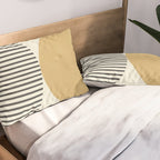 Semicircle Stripes - Gold Pillow Sham Gallery Image 2