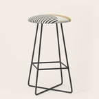 Semicircle Stripes - Gold Stool Gallery Image 1