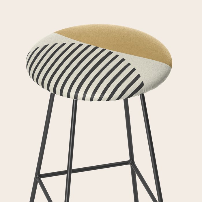 Semicircle Stripes - Gold Stool Gallery Image 2