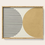 Semicircle Stripes - Gold Serving Tray Gallery Image 1