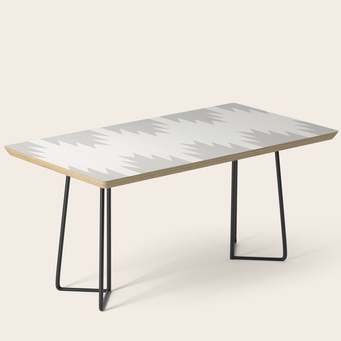Geometric Southwestern Minimalism - White and Grey Coffee Table Gallery Image 1