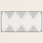 Geometric Southwestern Minimalism - White and Grey Desk Mat Gallery Image 3