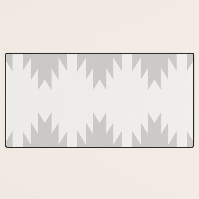 Geometric Southwestern Minimalism - White and Grey Desk Mat Gallery Image 3