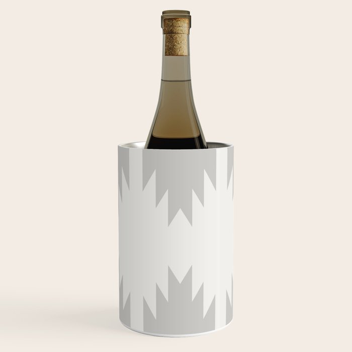 Geometric Southwestern Minimalism - White and Grey Wine Chiller Gallery Image 2