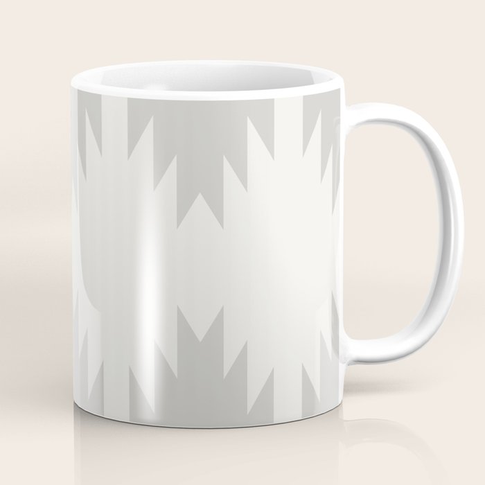 Geometric Southwestern Minimalism - White and Grey Coffee Mug Gallery Image 1