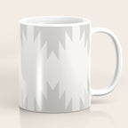 Geometric Southwestern Minimalism - White and Grey Coffee Mug Gallery Image 1