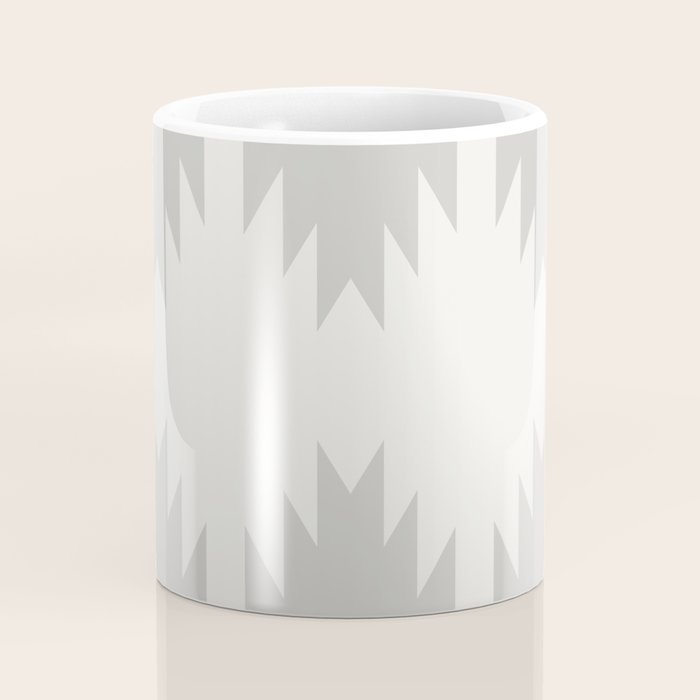 Geometric Southwestern Minimalism - White and Grey Coffee Mug Gallery Image 4