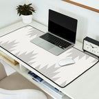 Geometric Southwestern Minimalism - White and Grey Desk Mat Gallery Image 2