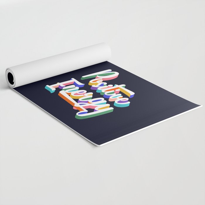 Positive Energy- typography Yoga Mat Gallery Image 2