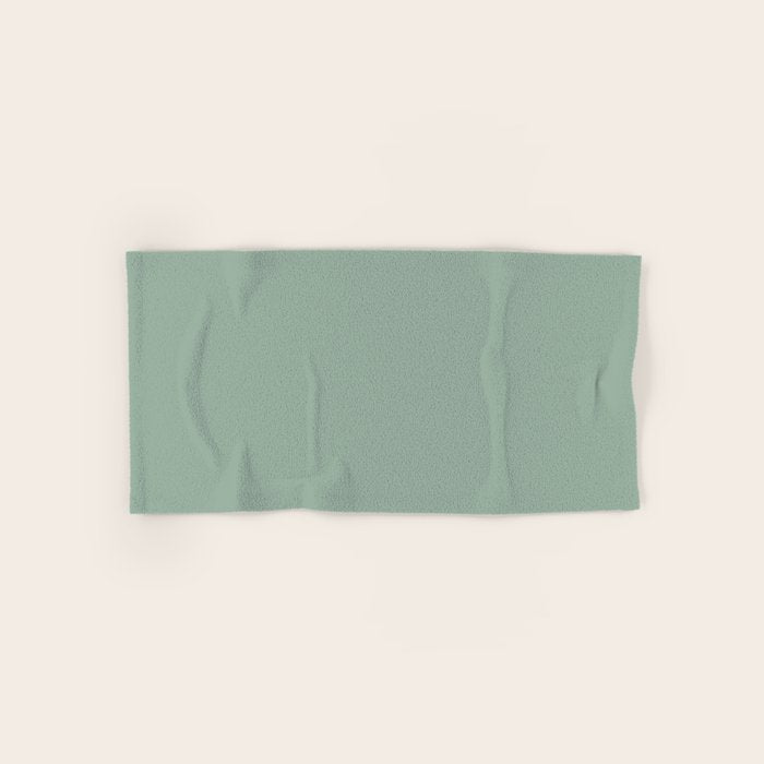 Neutral Sage Grey III Solid Color Bath Towel Gallery Image 1
