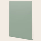 Neutral Sage Grey III Solid Color Wallpaper Gallery Image 2