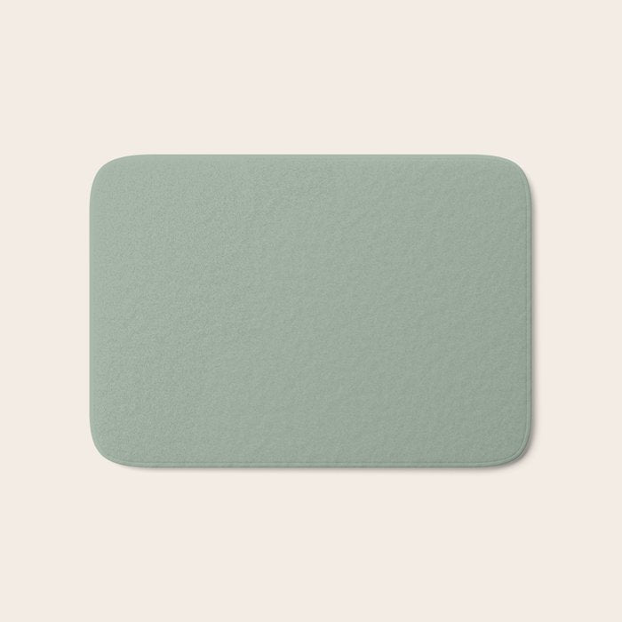 Neutral Sage Grey III Solid Color Bath Mat Gallery Image 1