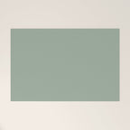Neutral Sage Grey III Solid Color Welcome Mat Gallery Image 1