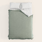Neutral Sage Grey III Solid Color Comforter Gallery Image 6