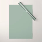 Neutral Sage Grey III Solid Color Wrapping Paper Gallery Image 1
