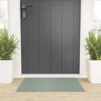 Neutral Sage Grey III Solid Color Welcome Mat Gallery Image 3